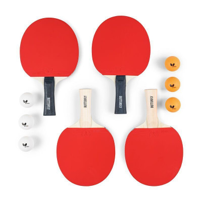 Набір для настільного тенісу Butterfly Racket Set Easy 4 Bats 6 Balls (6257643202) 932198