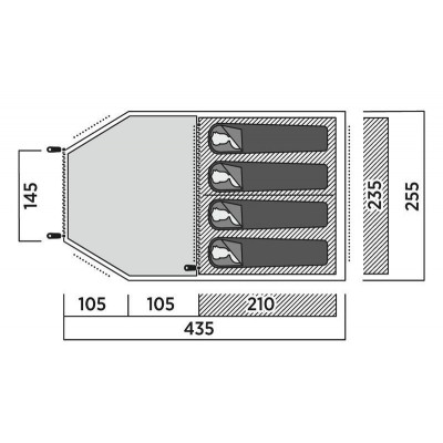 Намет чотиримісний Easy Camp Hidra 4 (120490) 931552