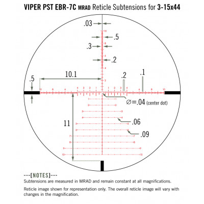 Приціл оптичний Vortex Viper PST Gen II 3-15x44 FFP EBR-7C MRAD (PST-3159) (929066)