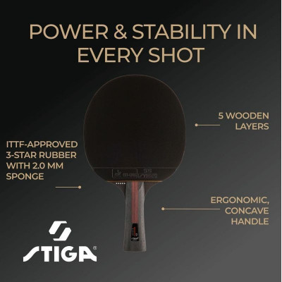 Ракетка для настільного тенісу Stiga Flexure 5 Star ver.2 FL (1215-1205-35) (931707)
