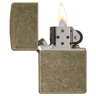 Запальничка Zippo FLAT BTM ANTIQUE BRASS 201FB