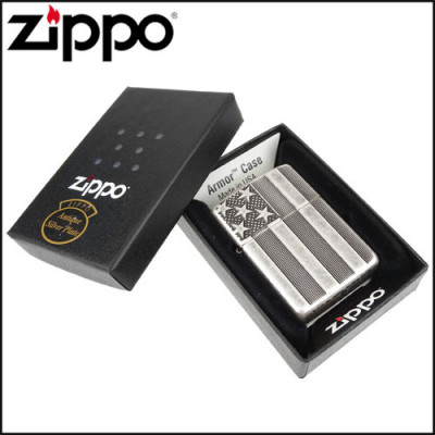 Запальничка Zippo (Зіппо) Armor® U.S.Flag Antq Silver 28974