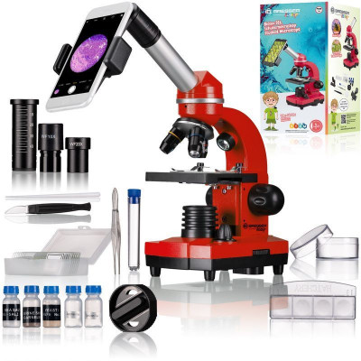 Мікроскоп Bresser Junior Biolux SEL 40x-1600x Red з адаптером для смартфона (8855600E8G000) (927061)