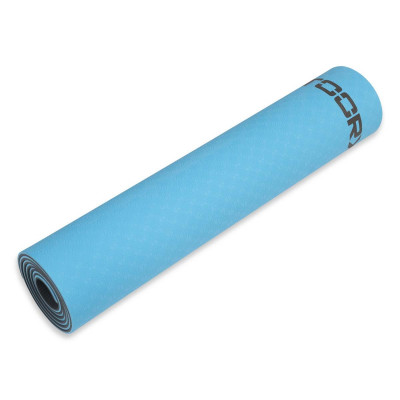 Килимок спортивний Toorx Yoga Professional TPE 183 х 60 х 0,6 см для йоги та фітнесу Azzurro/Antracite (MAT-183) (931141)