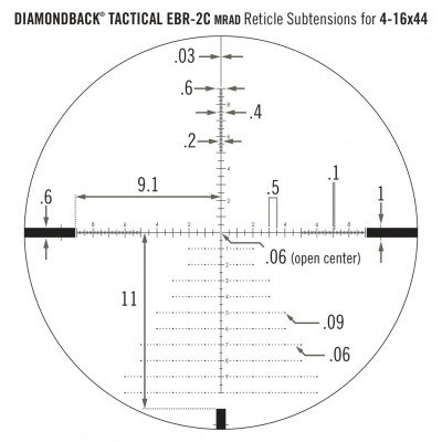 Приціл оптичний Vortex Diamondback Tactical FFP 4-16x44 EBR-2C MRAD (DBK-10027) (929058)