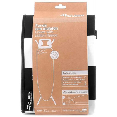 Чохол для прасувальної дошки Rolser Muleton Blanco/Negro 140 x 55 см (FUR004-2064) (931982)