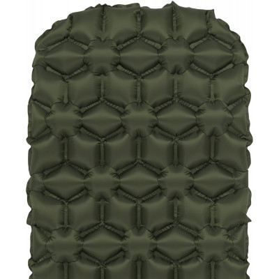 Килимок надувний Highlander Nap-Pak Inflatable Sleeping Mat 5 cm Olive (AIR071) (929796)