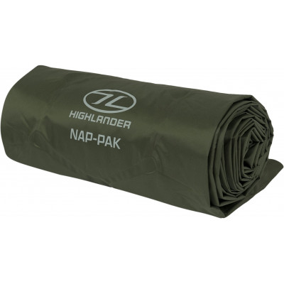 Килимок надувний Highlander Nap-Pak Inflatable Sleeping Mat 5 cm Olive (AIR071) (929796)