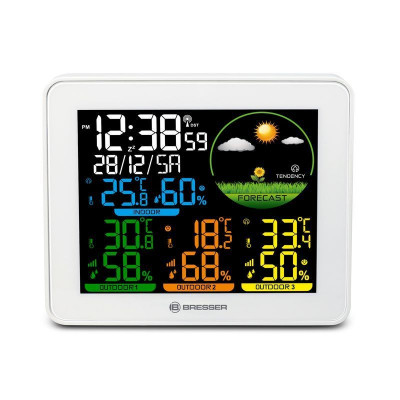 Метеостанція Bresser Colour Weather Station with 3 Sensors (9600028/13452) 932127 Метеостанція Bresser Colour Weather Station with 3 Sensors (9600028/13452) 932127