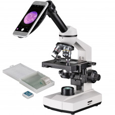 Мікроскоп Bresser Erudit Basic Mono 40x-400x з адаптером для смартфона + кейс (5102100) (922745)