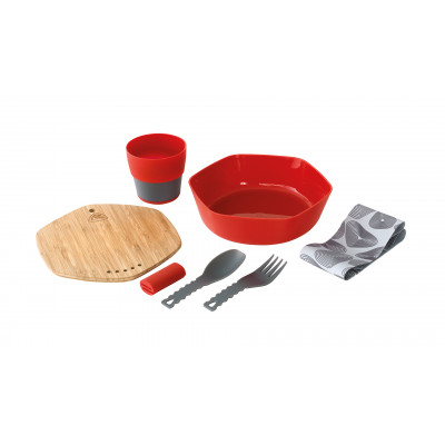 Набір туристичного посуду Robens Leaf Meal Kit Fire Red (690276) (929209)