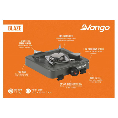 Портативна газова плитка Vango Blaze Grey (ACPBLAZE G10TDC) (929687)