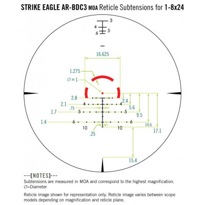 Приціл оптичний Vortex Strike Eagle 1-8x24 (AR-BDC3 IR) (SE-1824-2) (929467)