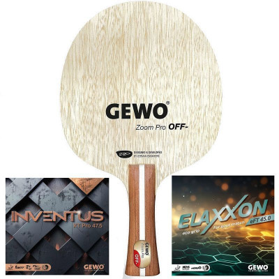 Ракетка для настільного тенісу Gewo Zoom Pro OFF-, Inventus XT Pro 47.5+Elaxxon 45.0, ST (1163800003) (931317)