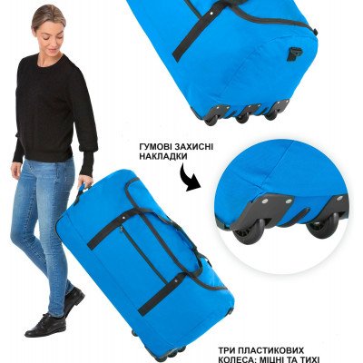 Сумка дорожня на колесах TravelZ Wheelbag 100 Liter Blue (603093) (927753)