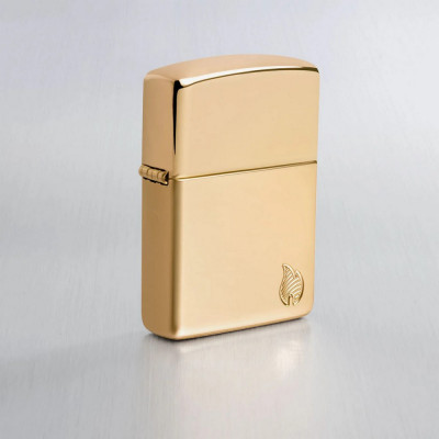 Запальничка Zippo (Зіппо) Armor® High Polish Brass Flame Design 46397