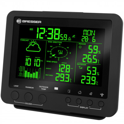 Метеостанція Bresser Weather Center 5-in-1 256 colour Professional Black (7002520CM3000) (925525)