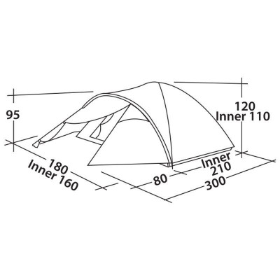 Намет тримісний Easy Camp Quasar 300 Rustic Green (120395) (929023)