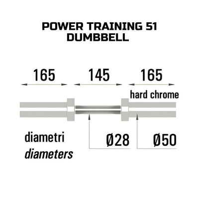 Гриф гантельний Toorx Power Training 51 см 50 мм (MCO-51) 932183