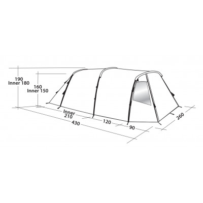 Намет чотиримісний Easy Camp Huntsville 400 Green/Grey (120406) (929576)