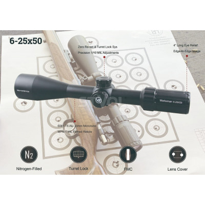 Приціл оптичний Vector Optics Marksman 6-25x50 (30mm) SFP (SCOL-11)