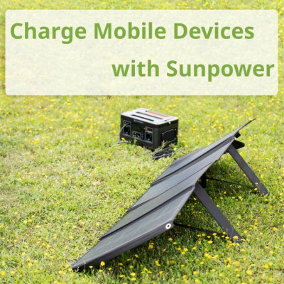 Портативний зарядний пристрій сонячна панель Bresser Mobile Solar Charger 120 Watt USB DC (3810070) (930152)